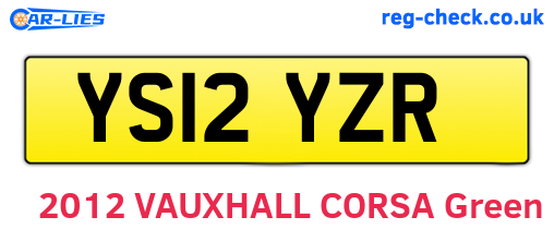 YS12YZR are the vehicle registration plates.