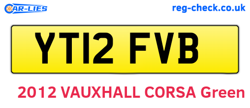 YT12FVB are the vehicle registration plates.