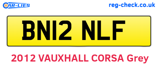 BN12NLF are the vehicle registration plates.