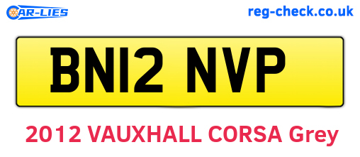 BN12NVP are the vehicle registration plates.