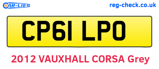CP61LPO are the vehicle registration plates.