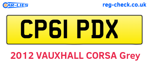 CP61PDX are the vehicle registration plates.