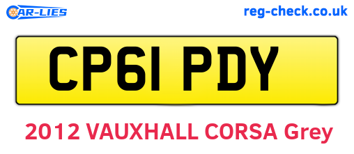 CP61PDY are the vehicle registration plates.