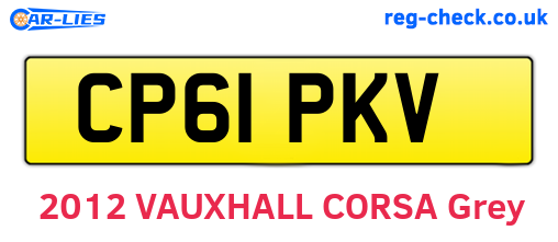 CP61PKV are the vehicle registration plates.