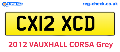 CX12XCD are the vehicle registration plates.