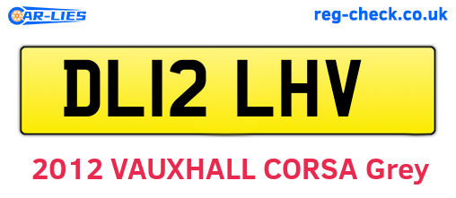 DL12LHV are the vehicle registration plates.