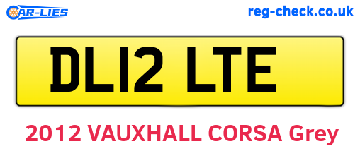 DL12LTE are the vehicle registration plates.