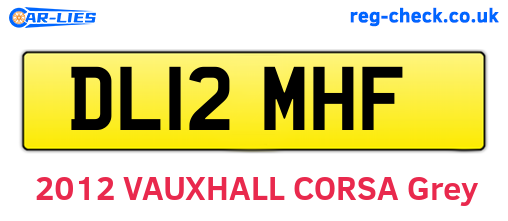 DL12MHF are the vehicle registration plates.