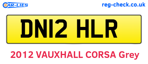 DN12HLR are the vehicle registration plates.