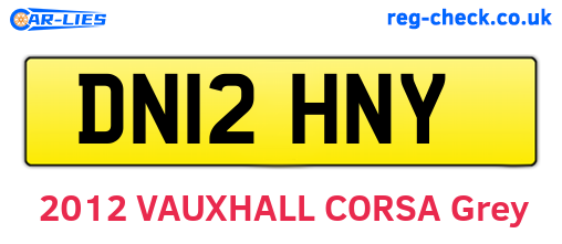 DN12HNY are the vehicle registration plates.