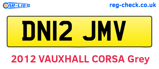 DN12JMV are the vehicle registration plates.