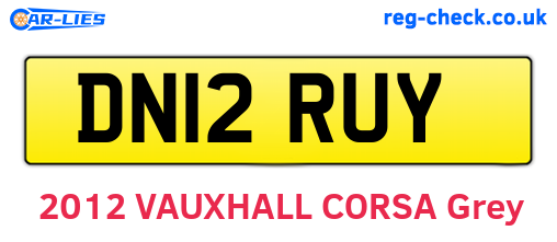 DN12RUY are the vehicle registration plates.