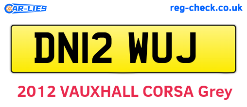 DN12WUJ are the vehicle registration plates.