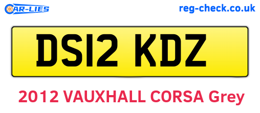 DS12KDZ are the vehicle registration plates.