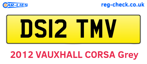 DS12TMV are the vehicle registration plates.