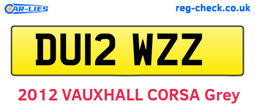 DU12WZZ are the vehicle registration plates.