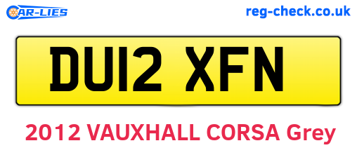 DU12XFN are the vehicle registration plates.