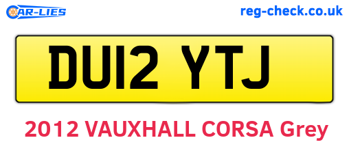 DU12YTJ are the vehicle registration plates.