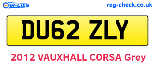 DU62ZLY are the vehicle registration plates.