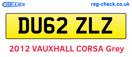 DU62ZLZ are the vehicle registration plates.
