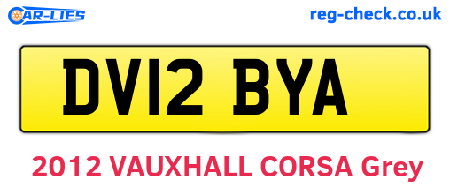 DV12BYA are the vehicle registration plates.
