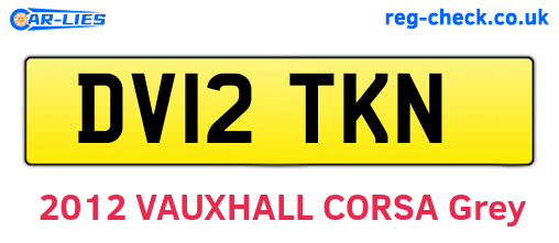 DV12TKN are the vehicle registration plates.