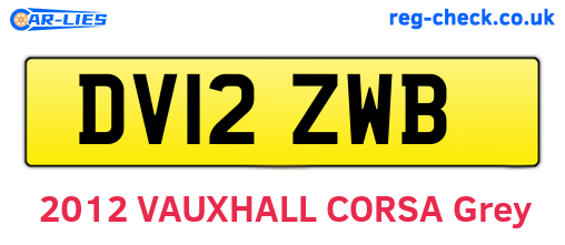 DV12ZWB are the vehicle registration plates.