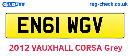 EN61WGV are the vehicle registration plates.