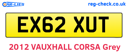 EX62XUT are the vehicle registration plates.