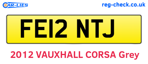 FE12NTJ are the vehicle registration plates.