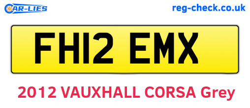 FH12EMX are the vehicle registration plates.