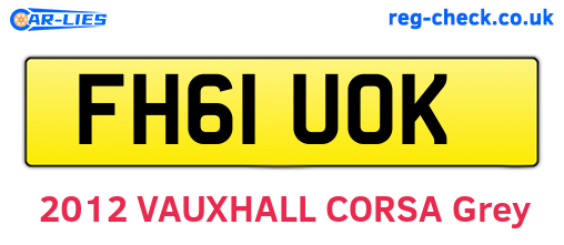 FH61UOK are the vehicle registration plates.