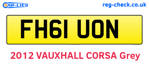 FH61UON are the vehicle registration plates.