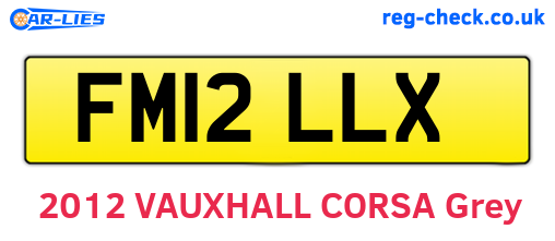 FM12LLX are the vehicle registration plates.