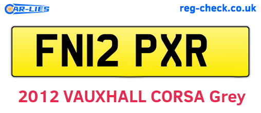 FN12PXR are the vehicle registration plates.