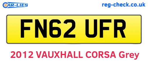 FN62UFR are the vehicle registration plates.