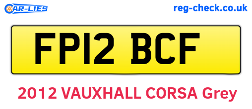FP12BCF are the vehicle registration plates.