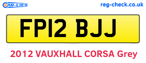 FP12BJJ are the vehicle registration plates.