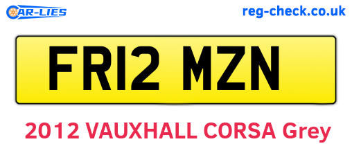 FR12MZN are the vehicle registration plates.