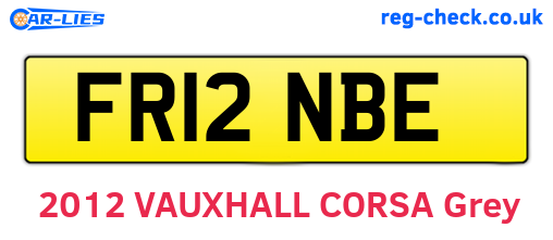 FR12NBE are the vehicle registration plates.
