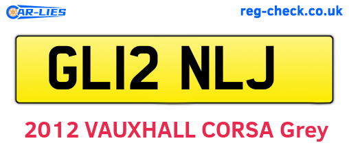 GL12NLJ are the vehicle registration plates.
