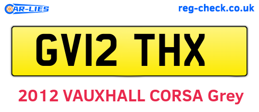 GV12THX are the vehicle registration plates.