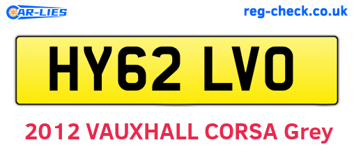 HY62LVO are the vehicle registration plates.