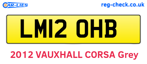 LM12OHB are the vehicle registration plates.