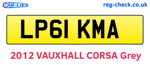 LP61KMA are the vehicle registration plates.