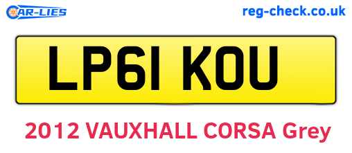 LP61KOU are the vehicle registration plates.