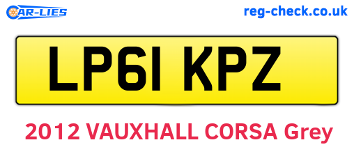 LP61KPZ are the vehicle registration plates.