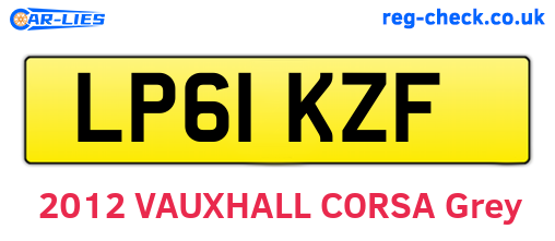 LP61KZF are the vehicle registration plates.