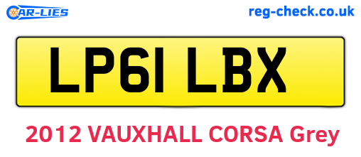 LP61LBX are the vehicle registration plates.