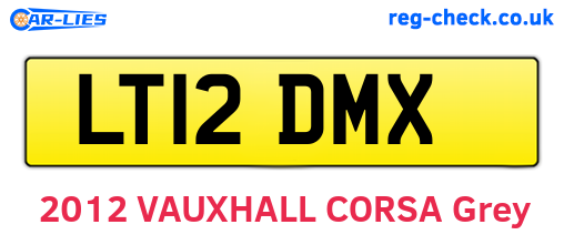 LT12DMX are the vehicle registration plates.